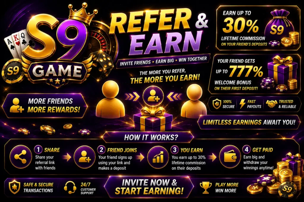 s9 game refer and earn